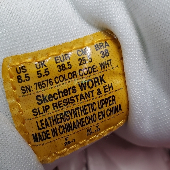 Skechers Flex Work Slip Resistant Memory Foam Eldred Dewey Athletic White Sz 8.5 - Picture 7 of 12